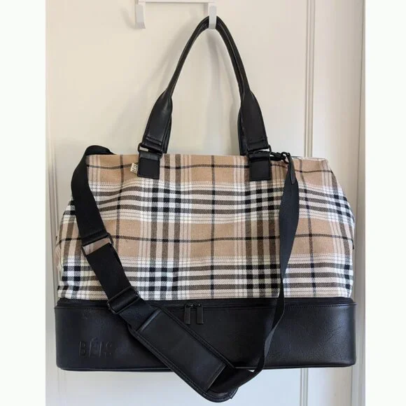 RARE BÉIS The Weekender Bag in Plaid - Limited Edition! Used Once - Like New - Picture 2 of 7
